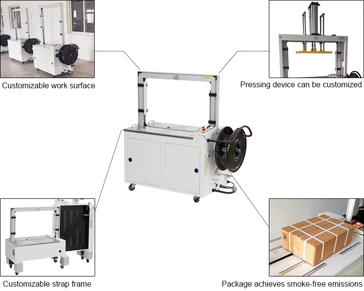 Plastic&PP&Polychem&Polypropylene&Poly Strap Semi Automatic Banding Strapper Strapping Machine for Carton Case Box